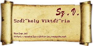 Székely Viktória névjegykártya